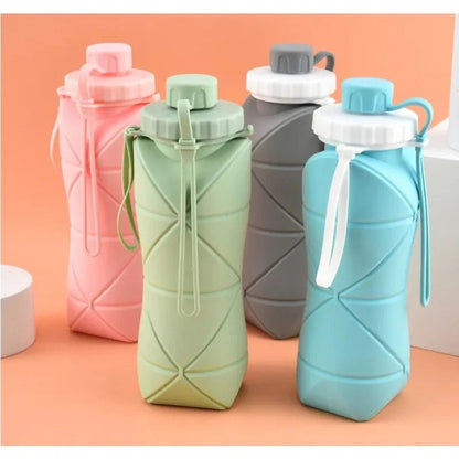 Foldable Silicone Water Bottle – Leakproof, Reusable & Travel Friendly